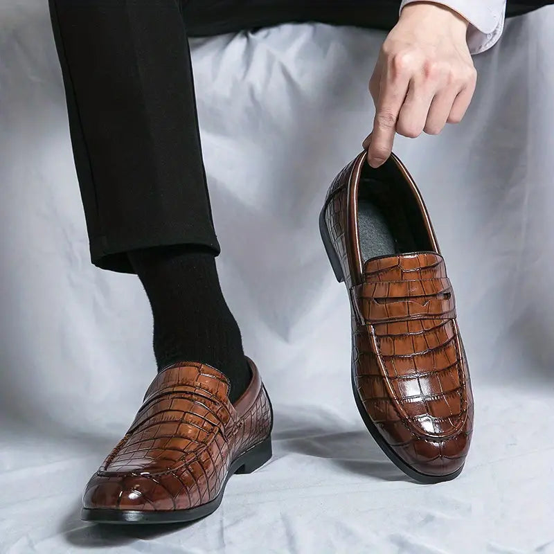 Edward - Chaussures en crocodile pour hommes