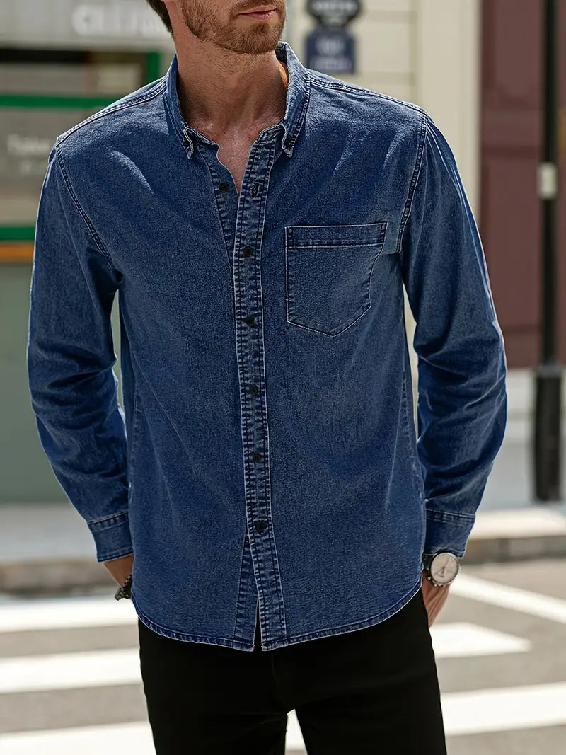 Alexander - chemise en jean à manches longues pour homme