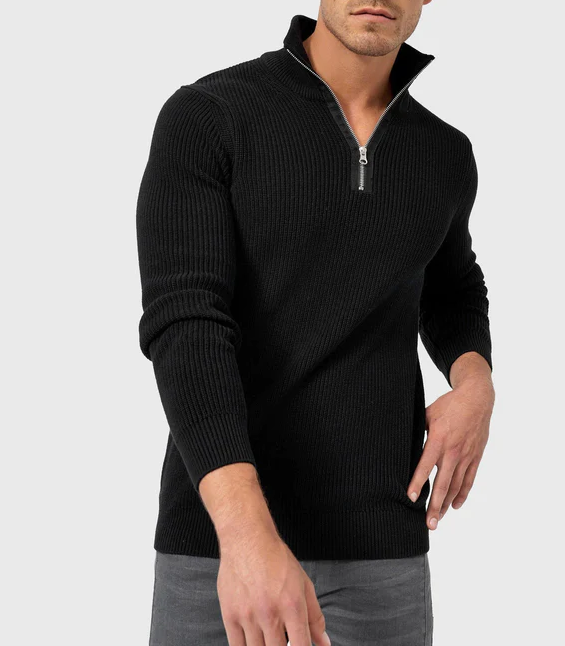 TOMMY - Pull zippé stylé pour hommes (design italien)