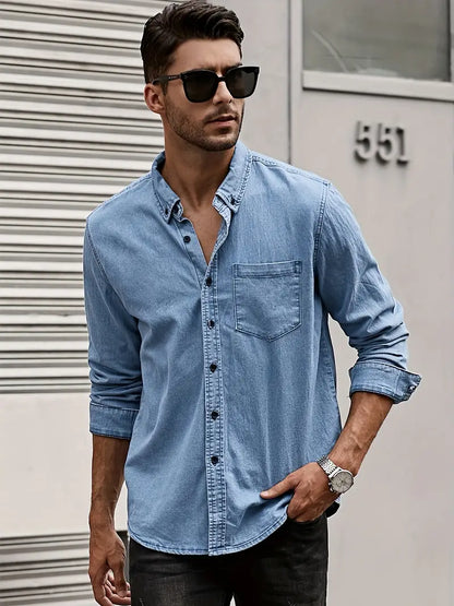 Alexander - chemise en jean à manches longues pour homme