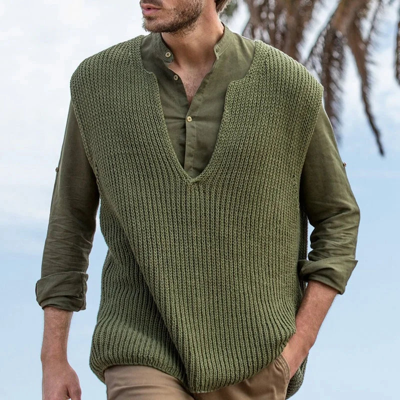 Abraham - pull en tricot sans manches pour homme