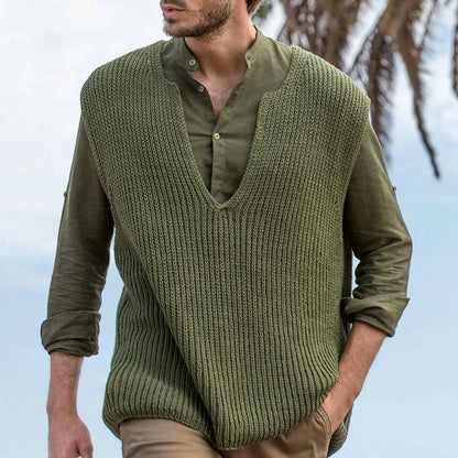 Abraham - pull en tricot sans manches pour homme