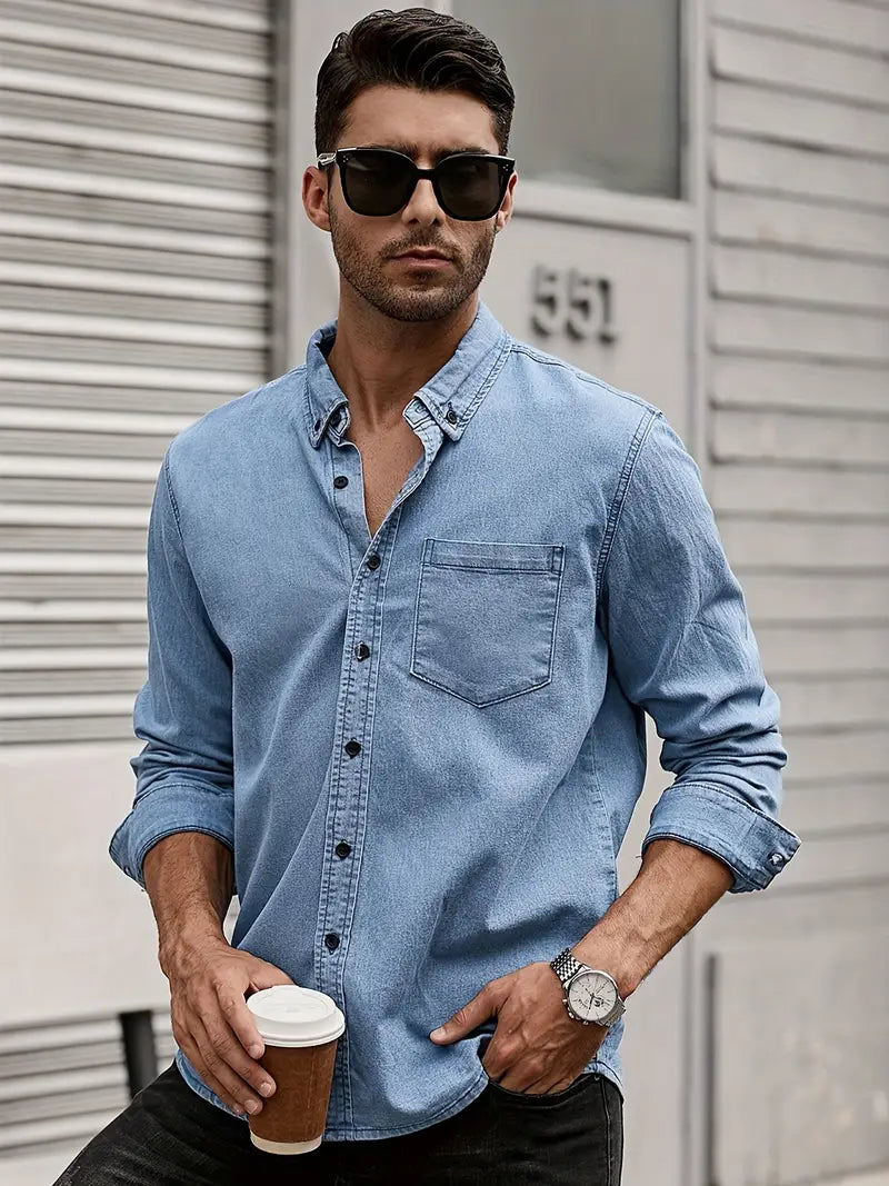 Alexander - chemise en jean à manches longues pour homme