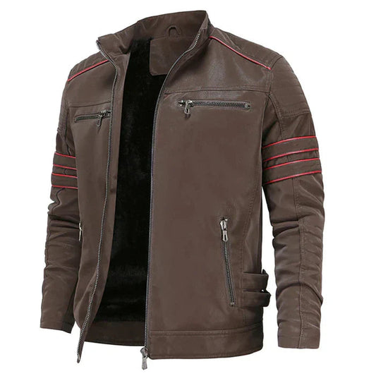 Veste en cuir pour homme, robuste et stylée