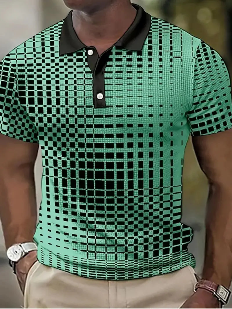 David - chemise de golf à manches courtes avec revers et couleur contrastée