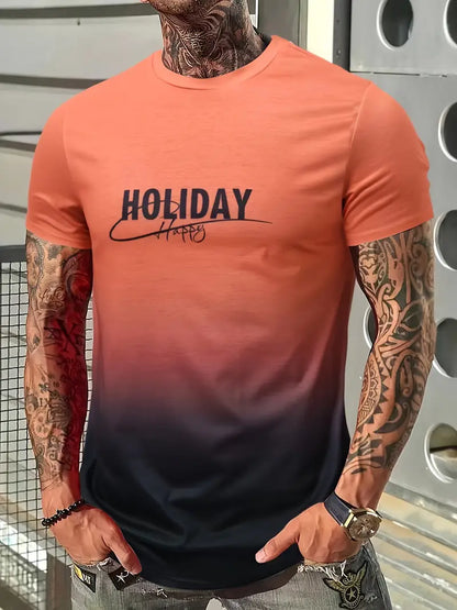 Aiden - T-shirt confortable avec graphisme dégradé pour homme