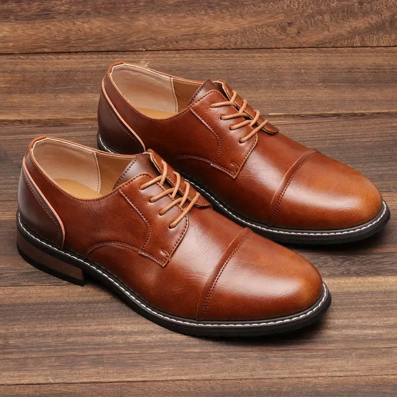 Harrison - solides chaussures derby vintage pour hommes