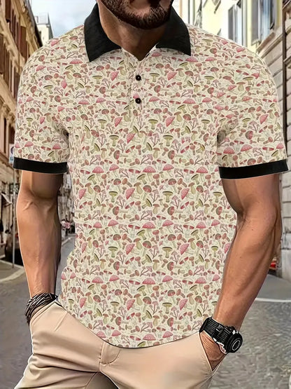 Daniel - chemise à manches courtes avec patte de boutonnage et imprimé de motifs