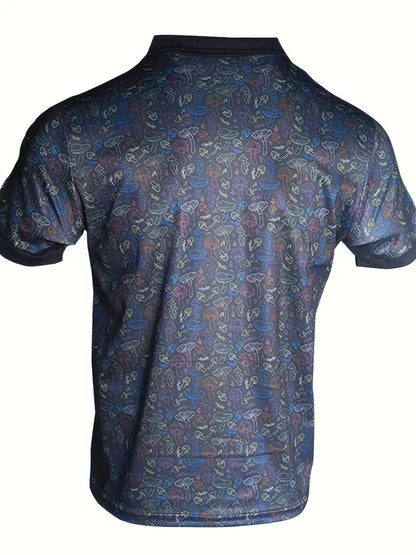 Daniel - chemise à manches courtes avec patte de boutonnage et imprimé de motifs