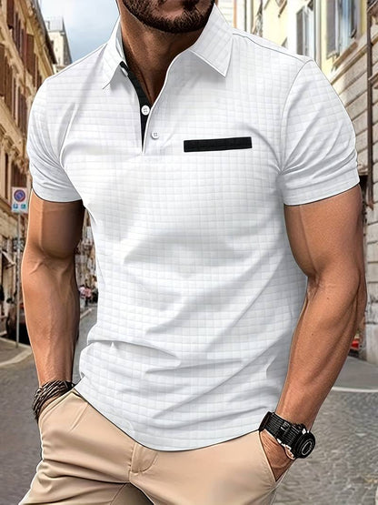 Daniel - chemise à manches courtes en gaufrette pour hommes