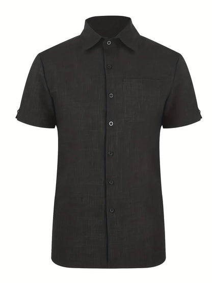 Ember - chemise unie à manches courtes pour homme