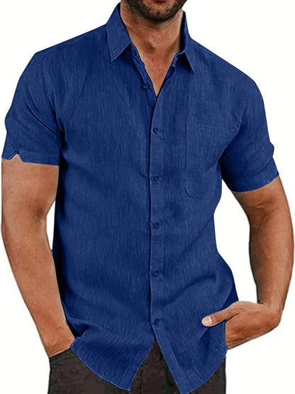 Ember - chemise unie à manches courtes pour homme