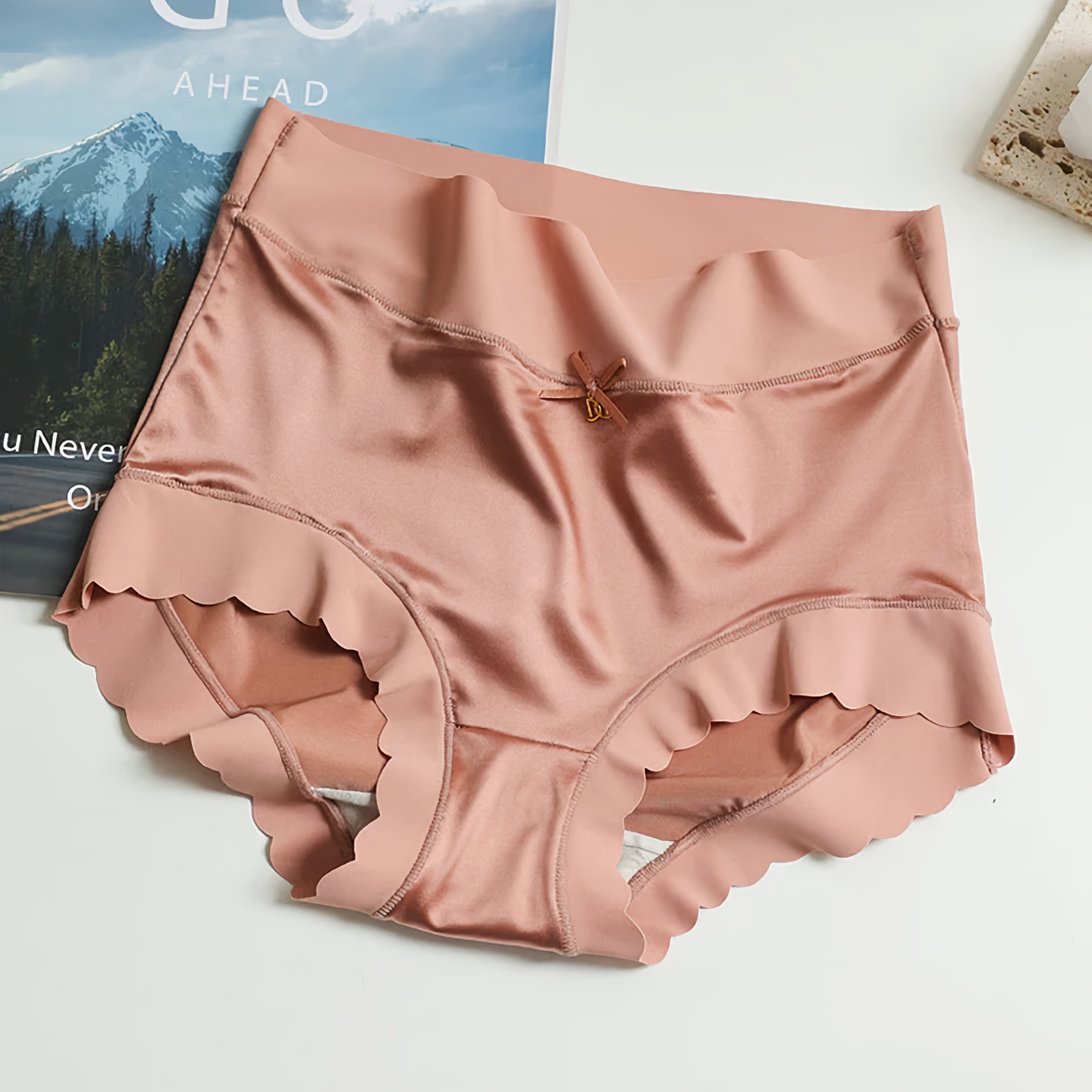 5 pieces de sous-vêtements en satin de soie sans coutures pour femmes - Aven