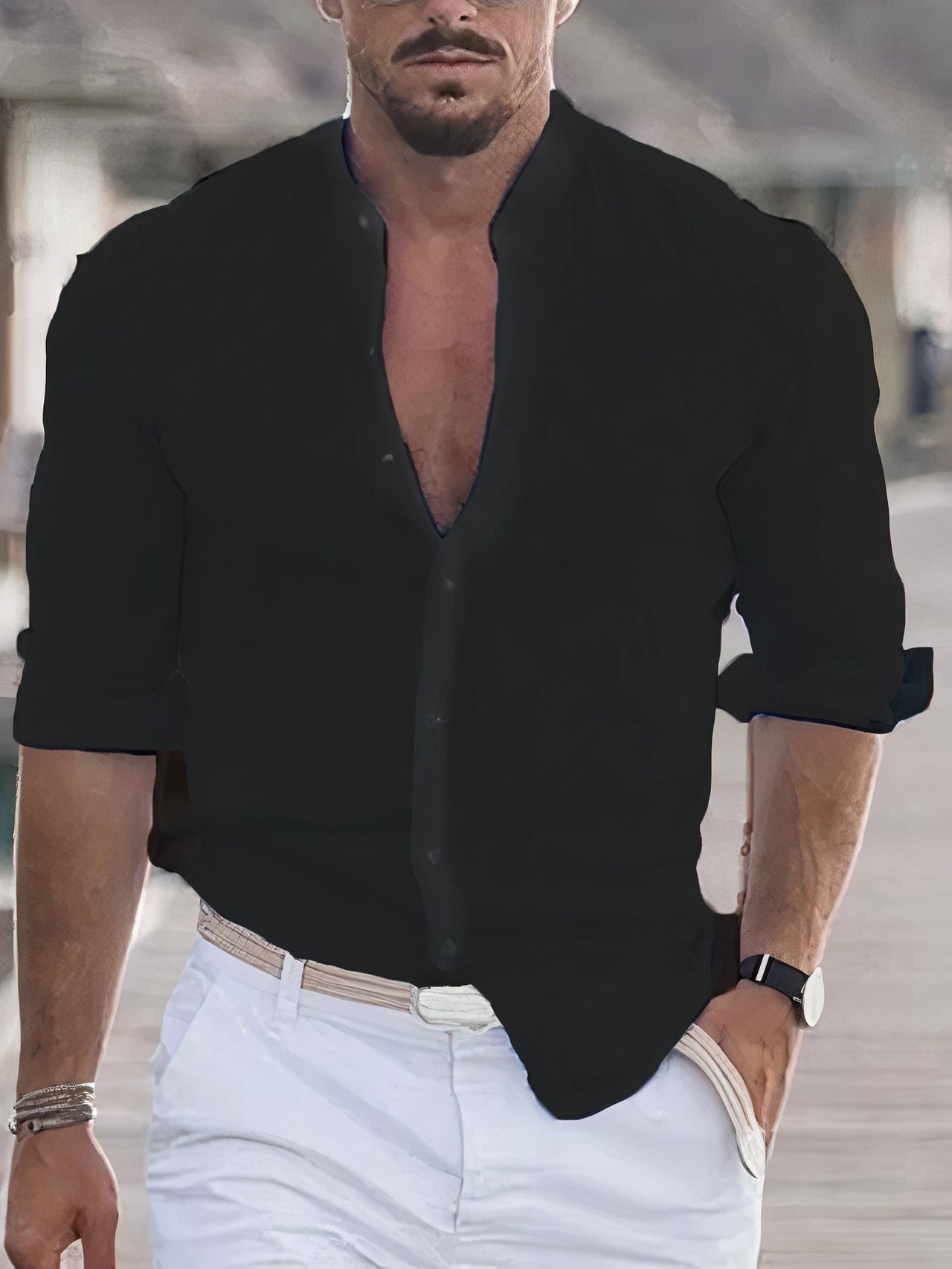 Chemise en lin pour hommes et blettes