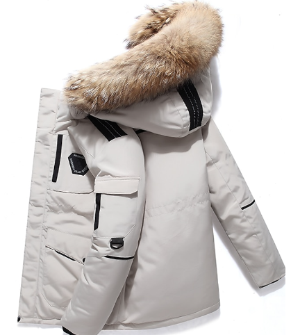 Bryan - veste d'hiver pour hommes avec capuche en fourrure