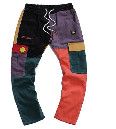 Thomas - pantalon à cordon de serrage à patch de couleur pour hommes