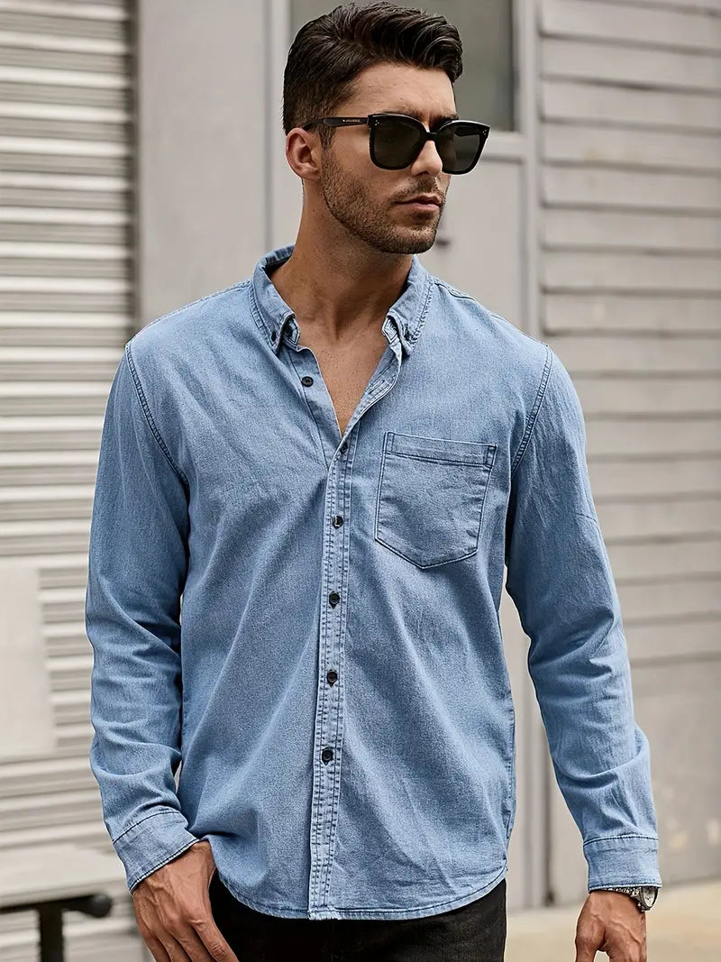 Alexander - chemise en jean à manches longues pour homme