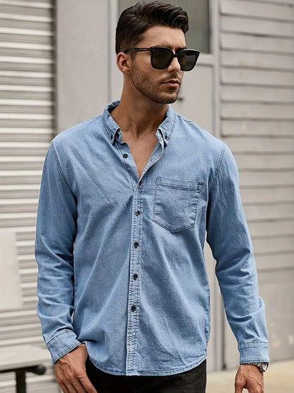 Alexander - chemise en jean à manches longues pour homme