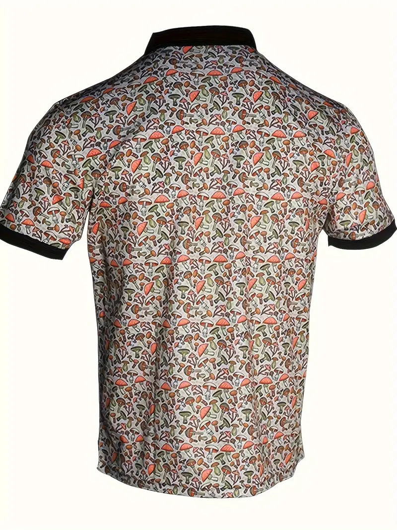 Daniel - chemise à manches courtes avec patte de boutonnage et imprimé de motifs