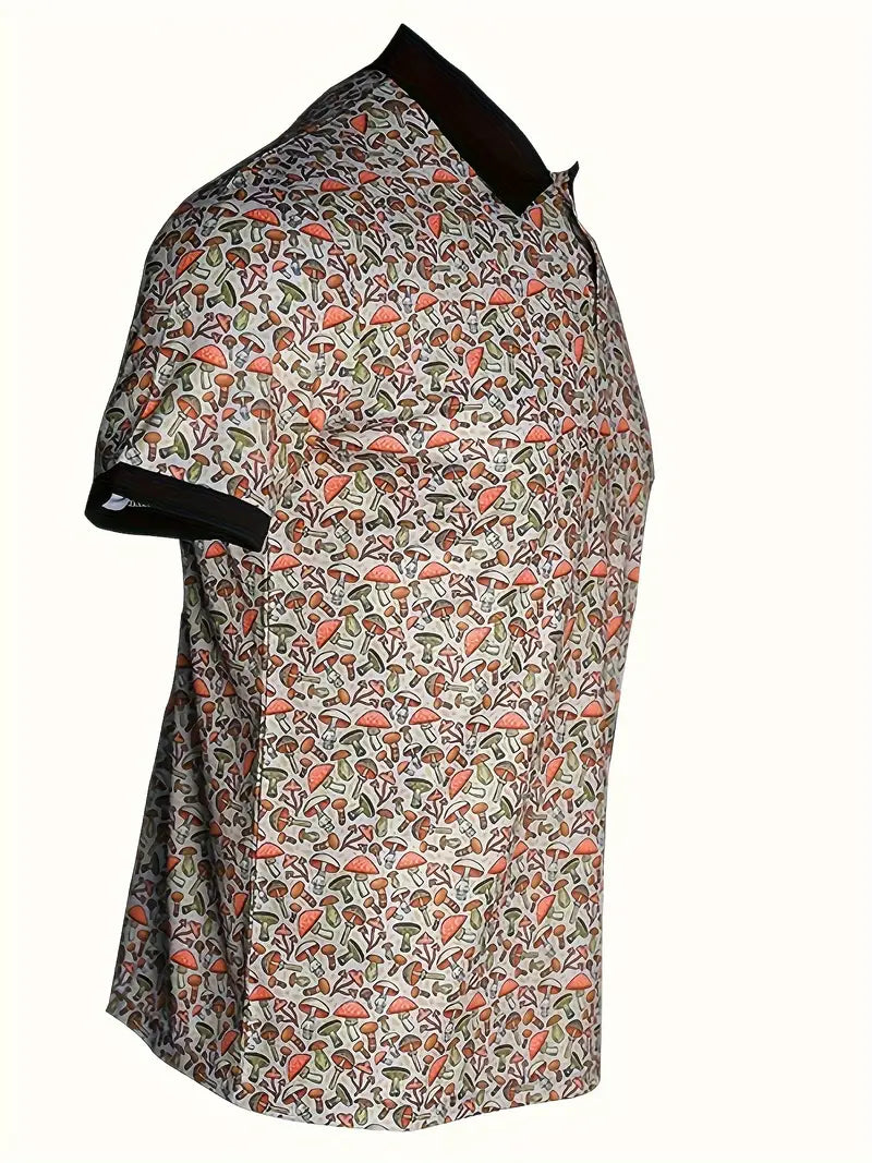 Daniel - chemise à manches courtes avec patte de boutonnage et imprimé de motifs