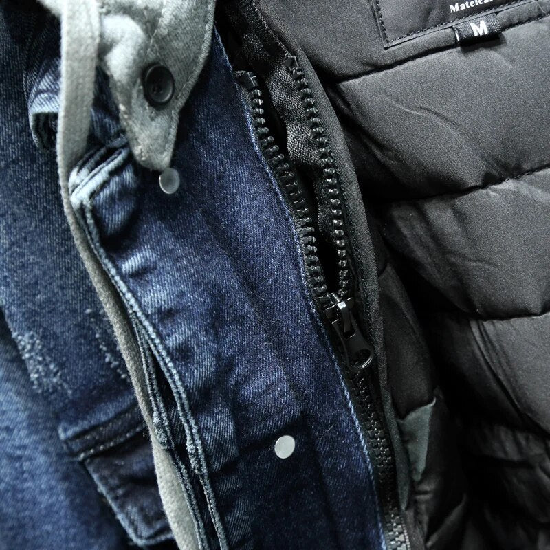 Cassius - Veste d'hiver en jean pour hommes